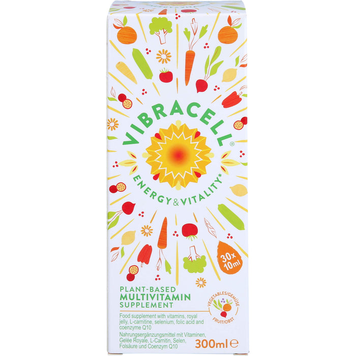Vibracell Energy & Vitality Multivitamin Lösung für mehr Vitalität, Energie und Lebensfreude, 300 ml Lösung