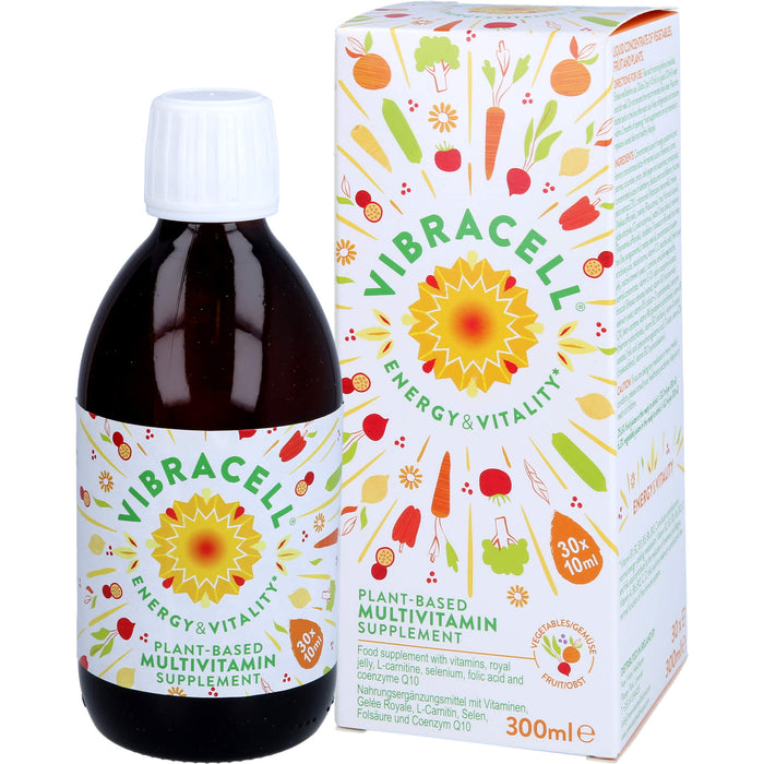 Vibracell Energy & Vitality Multivitamin Lösung für mehr Vitalität, Energie und Lebensfreude, 300 ml Lösung
