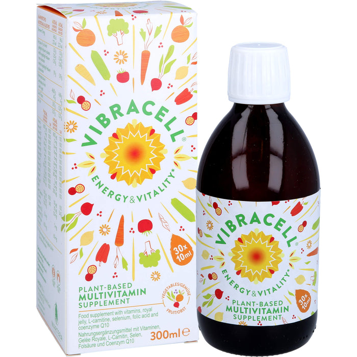 Vibracell Energy & Vitality Multivitamin Lösung für mehr Vitalität, Energie und Lebensfreude, 300 ml Lösung