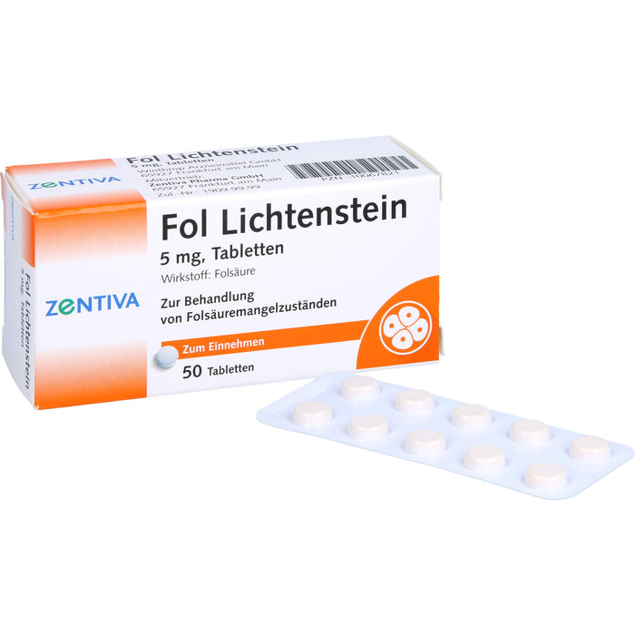Fol Lichtenstein, 5 mg, Tabletten, 50 pc Tablettes