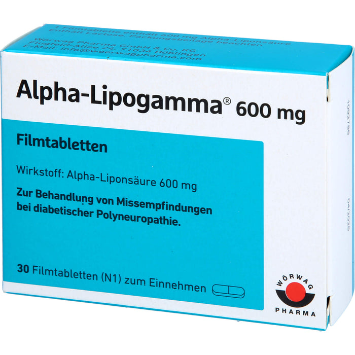 Alpha-Lipogamma 600 mg Filmtabletten, 30 St. Tabletten
