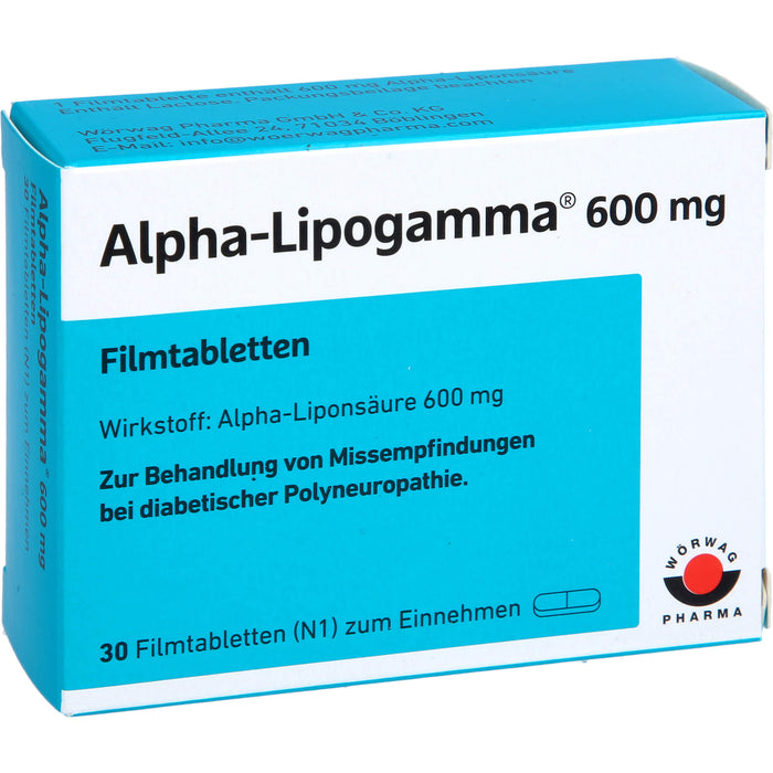 Alpha-Lipogamma 600 mg Filmtabletten, 30 pcs. Tablets