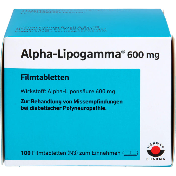 Alpha-Lipogamma  600 mg Filmtabletten, 100 St. Tabletten