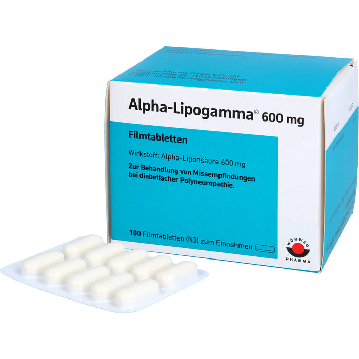 Alpha-Lipogamma  600 mg Filmtabletten, 100 pc Tablettes