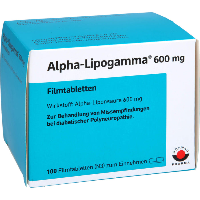 Alpha-Lipogamma  600 mg Filmtabletten, 100 pc Tablettes
