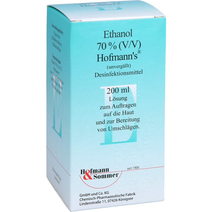 Hofmann's Ethanol 70% (V/V) Desinfektionsmittel Lösung, 200 ml Solution