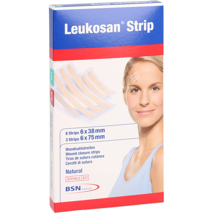 Leukosan Strip Natural Wundnahtstreifen steril, 2 pc Pansement