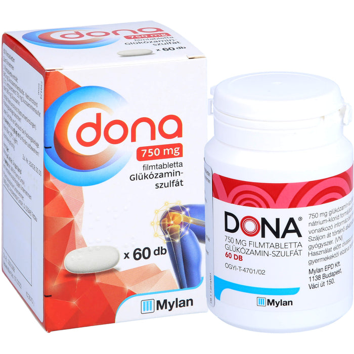 Dona 750 mg kohlpharma Filmtabletten bei leichter bis mittelstarker Arthrose des Kniegelenks, 60 St. Tabletten