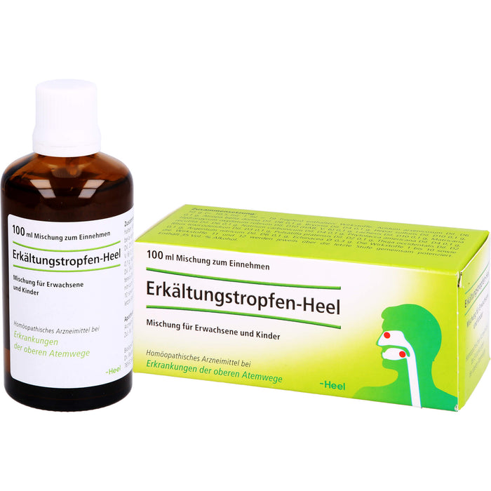 Heel Erkältungstropfen bei Erkrankungen der oberen Atemwege, 100 ml Lösung