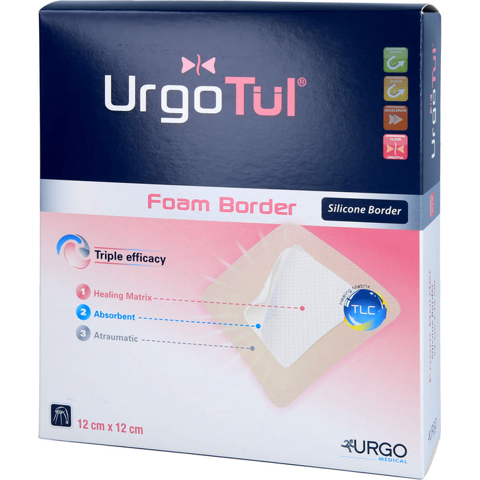 Urgotül Foam Border 12 x 12 cm, 10 pcs. dressing