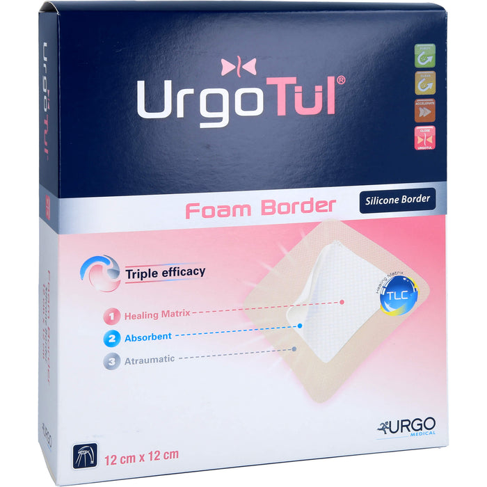 Urgotül Foam Border 12 x 12 cm, 10 pcs. dressing