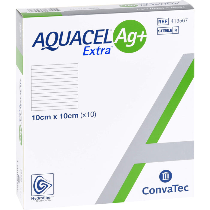 AQUACEL Ag+ Extra 10X10CM, 10 St KOM