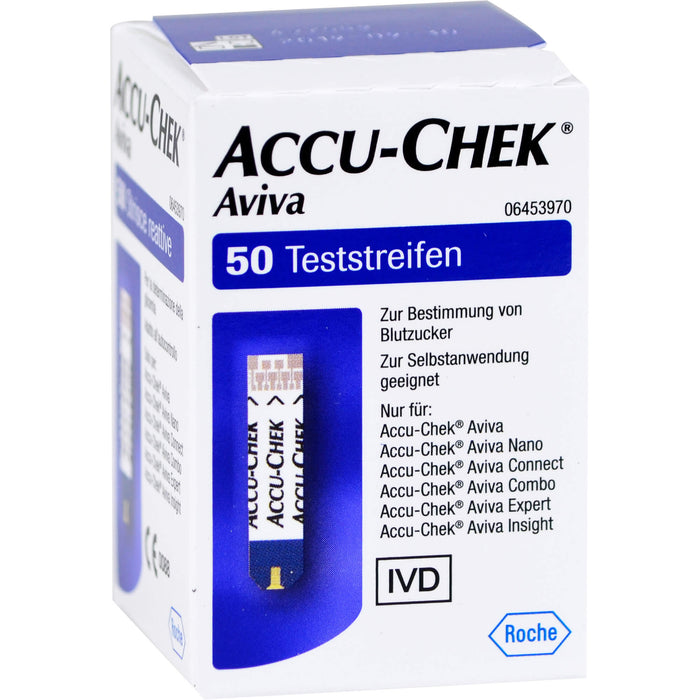 ACCU-CHEK Aviva Teststreifen zur Blutzuckerbestimmung, 50 pc Bandelettes réactives