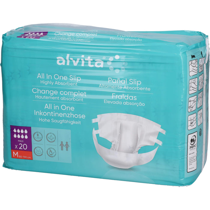 Alvita All-in-One Inkontinenzhose Maxi Medium Nach, 20 St