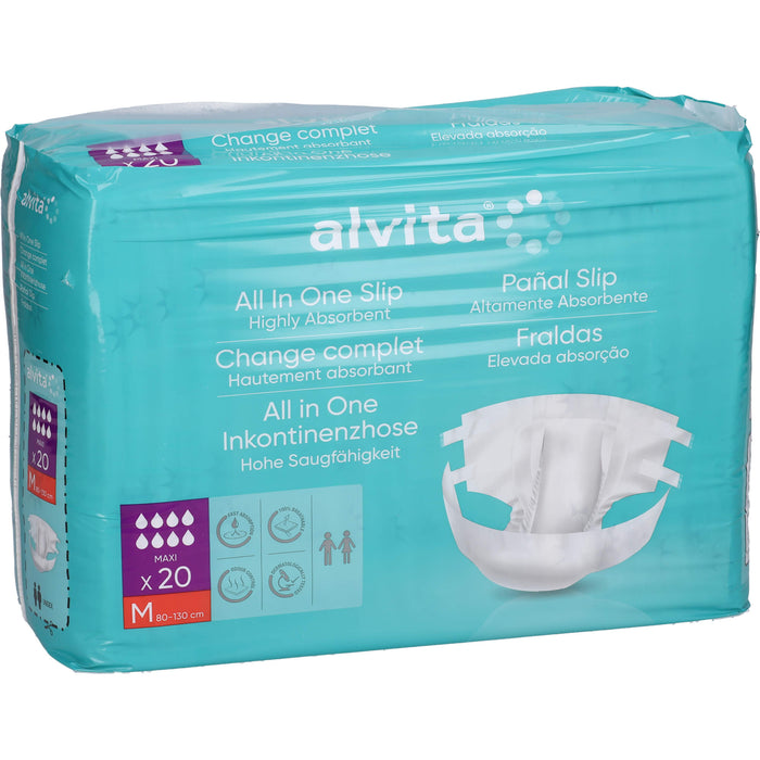 Alvita All-in-One Inkontinenzhose Maxi Medium Nach, 20 St