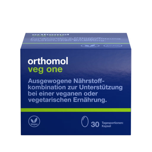 Orthomol Veg one - bei einer veganen oder vegetarischen Ernährung - mit Vitamin D, Omega-3-Fettsäuren und Eisen, 30 St. Tagesportionen