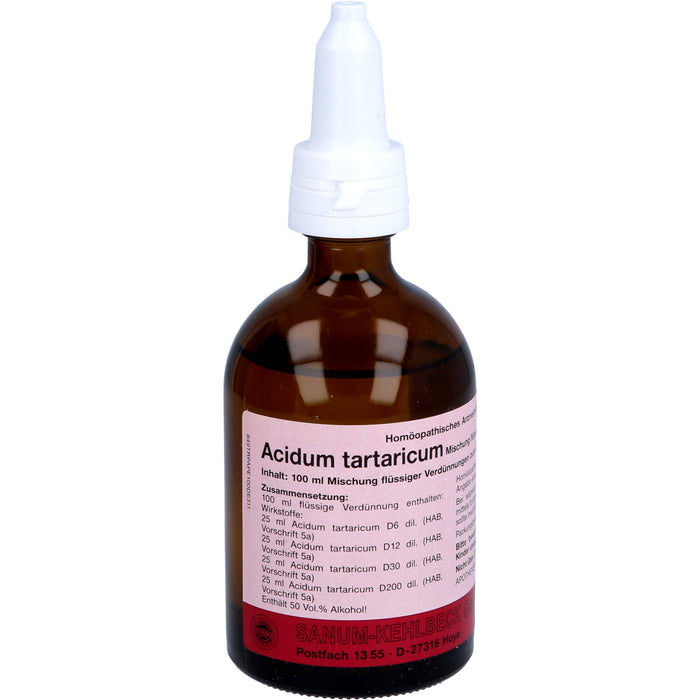 SANUM-KEHLBECK Acidum tartaricum Mischung, 100 ml Solution