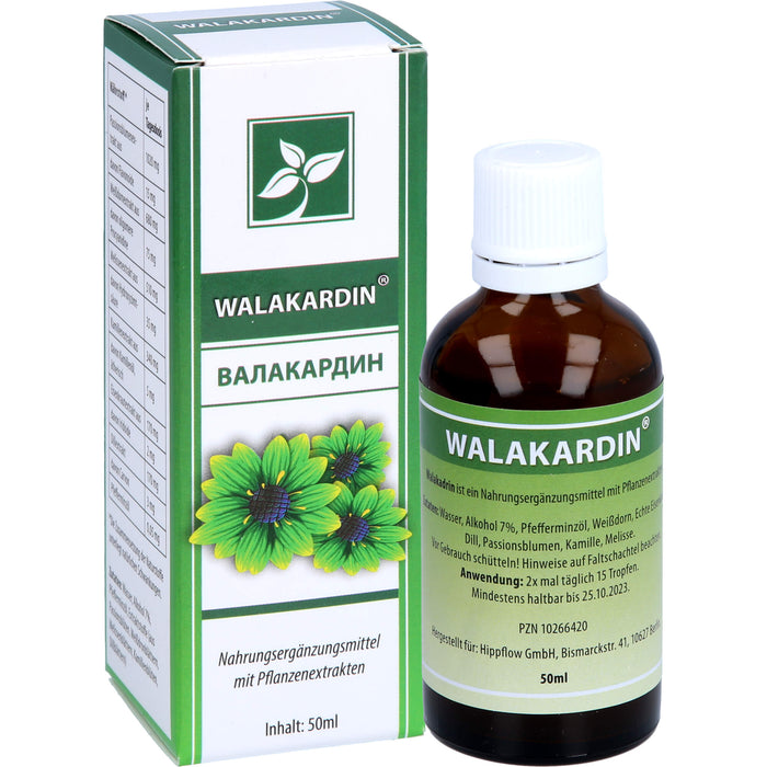 Walakardin Tropfen unterstützt das Herz-Kreislauf-System, 50 ml Lösung