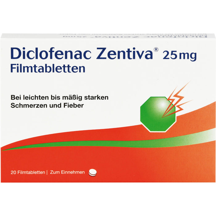 Diclofenac Zentiva 25 mg Filmtabletten, 20.0 St. Tabletten