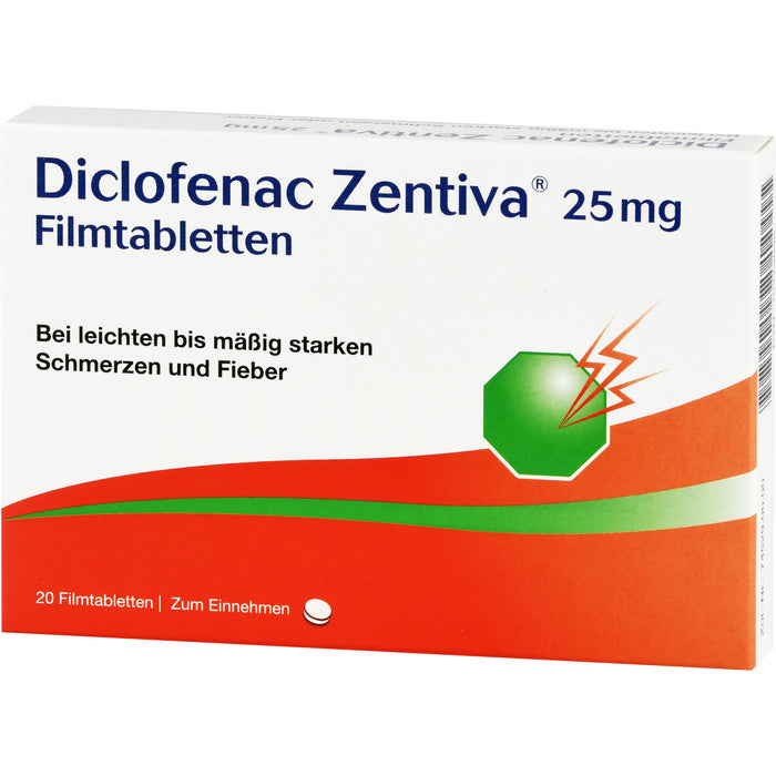 Diclofenac Zentiva 25 mg Filmtabletten, 20.0 St. Tabletten