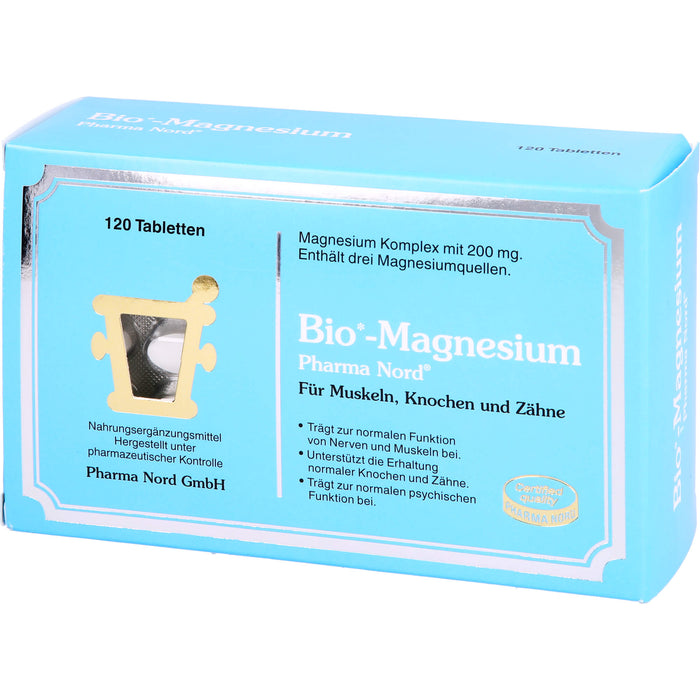 Pharma Nord Bio-Magnesium Tabletten für Muskeln, Knochen und Zähne, 120 pcs. Tablets