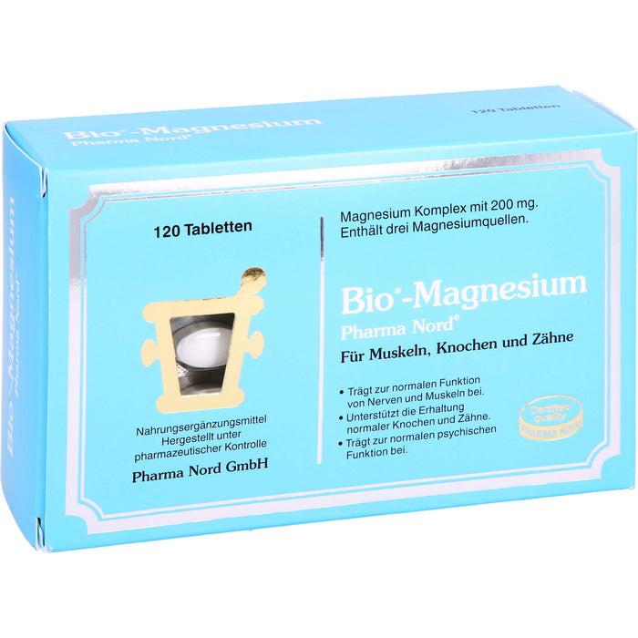 Pharma Nord Bio-Magnesium Tabletten für Muskeln, Knochen und Zähne, 120 pcs. Tablets