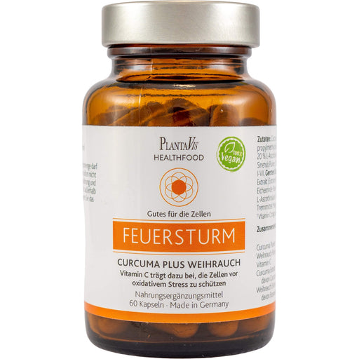 PlantaVis Feuersturm Curcuma plus Weihrauch Kapseln Gutes für die Zellen, 60 St. Kapseln