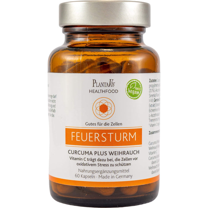 PlantaVis Feuersturm Curcuma plus Weihrauch Kapseln Gutes für die Zellen, 60 St. Kapseln