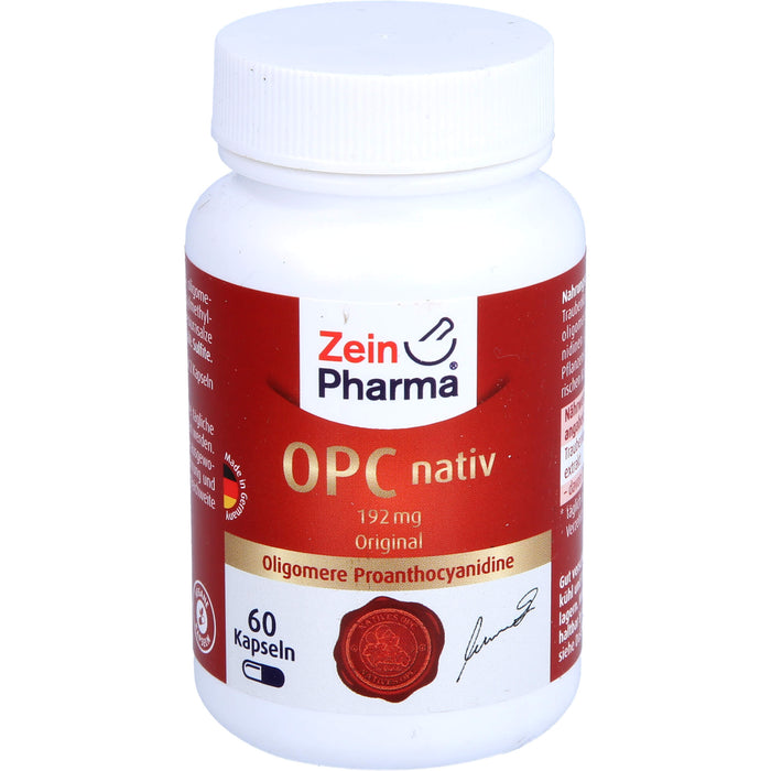 ZeinPharma OPC nativ 192 mg original französischer Traubenkernextrakt Kapseln, 60 pcs. Capsules