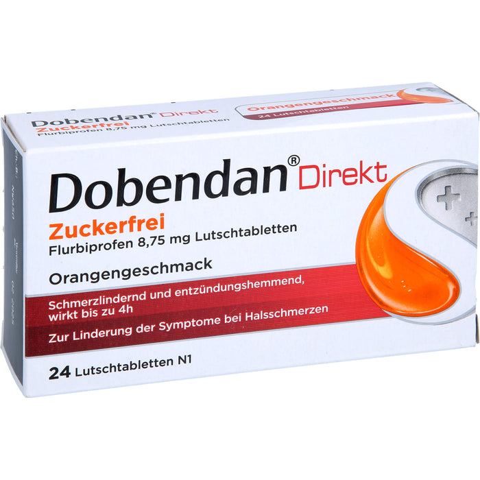 DOBENDAN Direkt Zuckerfrei Lutschtabletten bei starken Halsschmerzen & Schluckbeschwerden, 24 pcs. Tablets