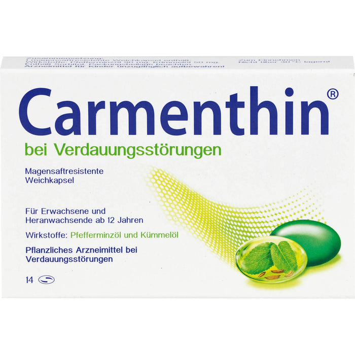Carmenthin Weichkapseln bei Verdauungsstörungen, 14 pc Capsules