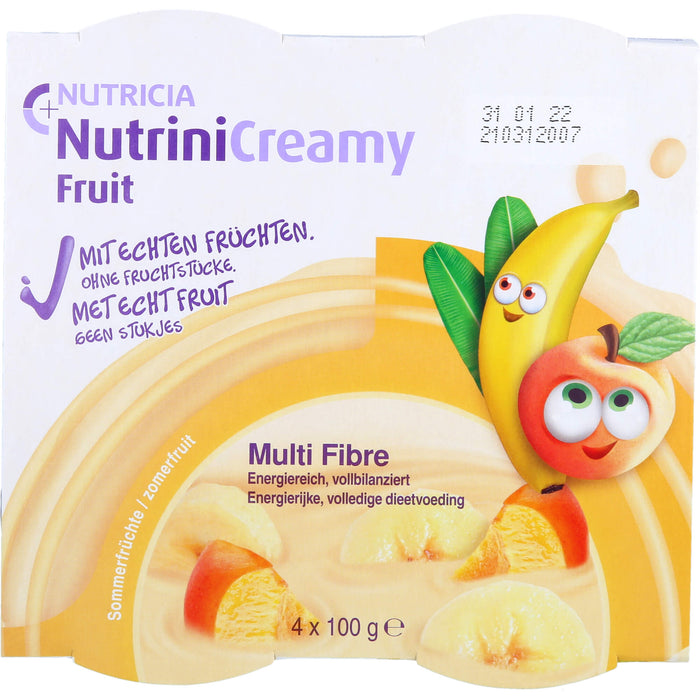 Nutrini Creamy Fruit Sommerfrüchte Trinknahrung für Kinder ab dem 1.Lebensjahr, 400 g Creme