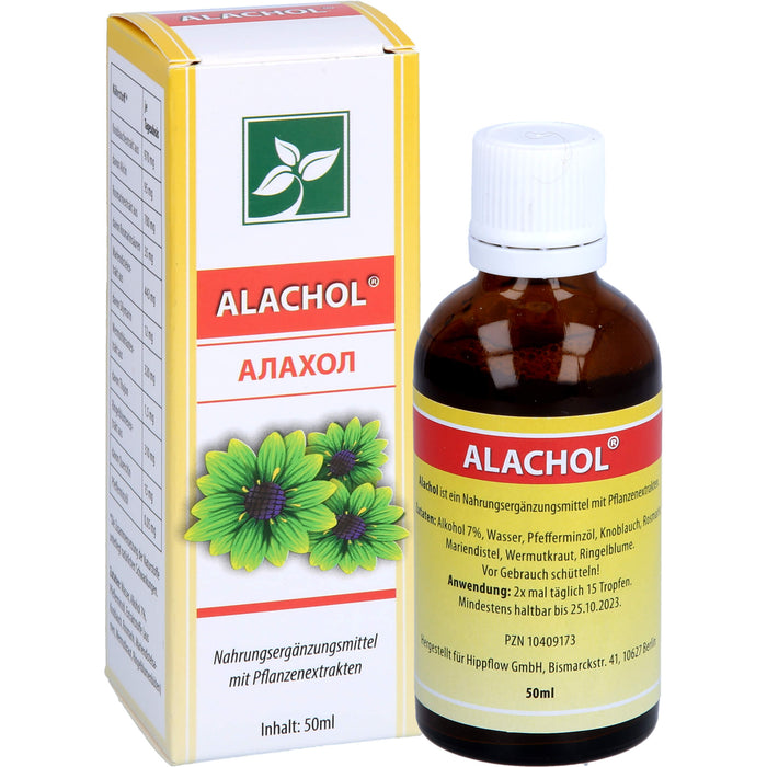 ALACHOL Tropfen Unterstützt die Selbstreinigung der Leber, 50 ml Solution