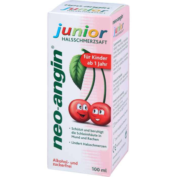 Neo-angin Junior Halsschmerzsaft für Kinder ab 1 Jahr, 100 ml Solution