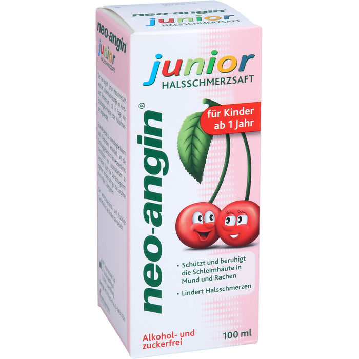 Neo-angin Junior Halsschmerzsaft für Kinder ab 1 Jahr, 100 ml Solution