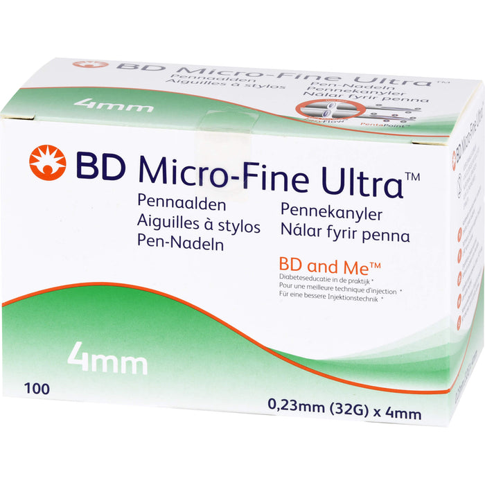 BD MICRO FINE Ultra Pen-Nadeln 0,23x4mm, 100 pc Aiguilles