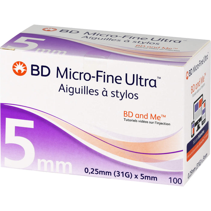 BD Micro-Fine Ultra Pen-Nadeln 0,25 x 5 mm, 100 pc Paquet