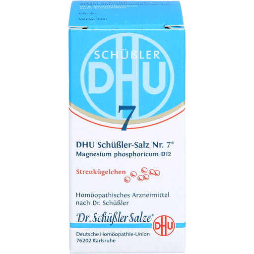 DHU Schüßler-Salz Nr. 7 Magnesium phosphoricum D12 – Das Mineralsalz der Muskeln und Nerven – das Original – umweltfreundlich im Arzneiglas, 10 g Globuli