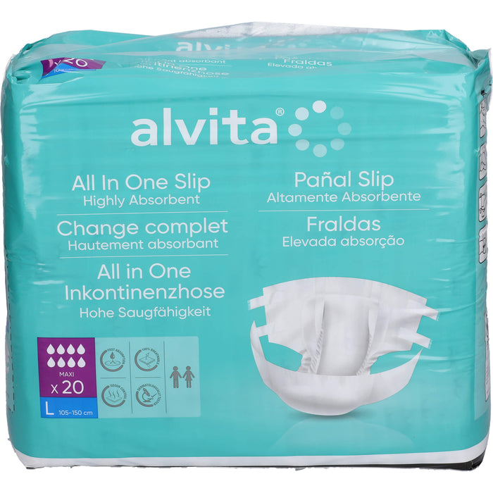 Alvita All-in-One Inkontinenzhose Maxi Large Nacht, 20 St 