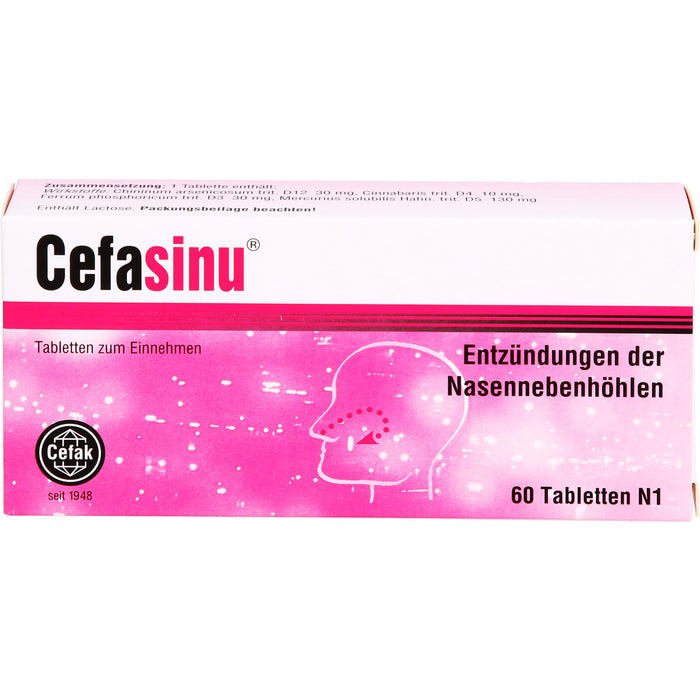 Cefasinu Tabletten bei Entzündung der Nasennebenhöhlen, 60 St. Tabletten