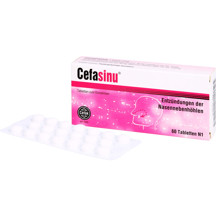 Cefasinu Tabletten bei Entzündung der Nasennebenhöhlen, 60 pcs. Tablets
