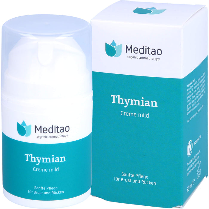 Meditao Thymiancreme mild sanfte Pflege für Brust und Rücken, 50 ml Cream