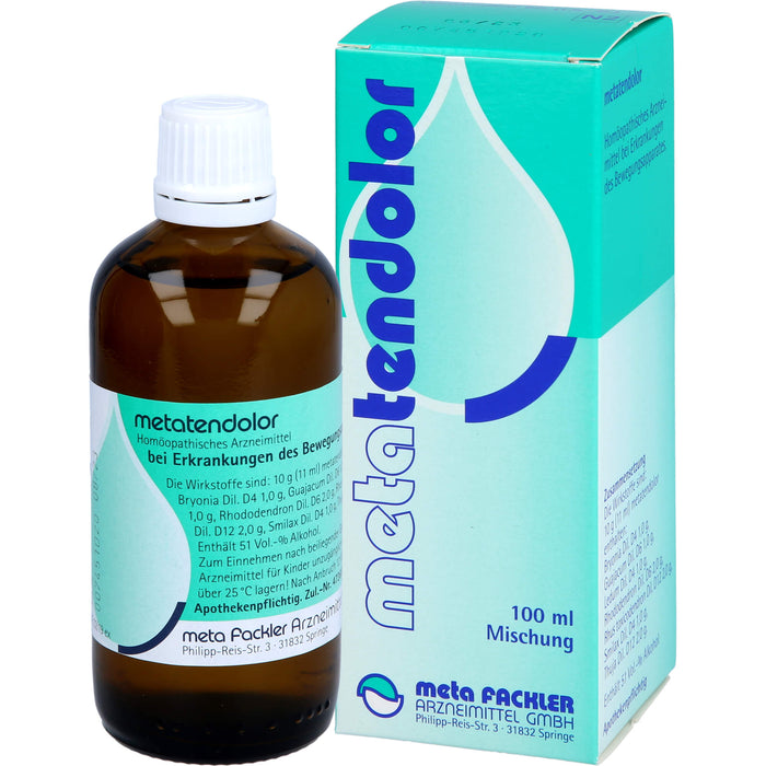 metatendolor Mischung bei Erkrankungen des Bewegungsapparates, 100 ml Solution
