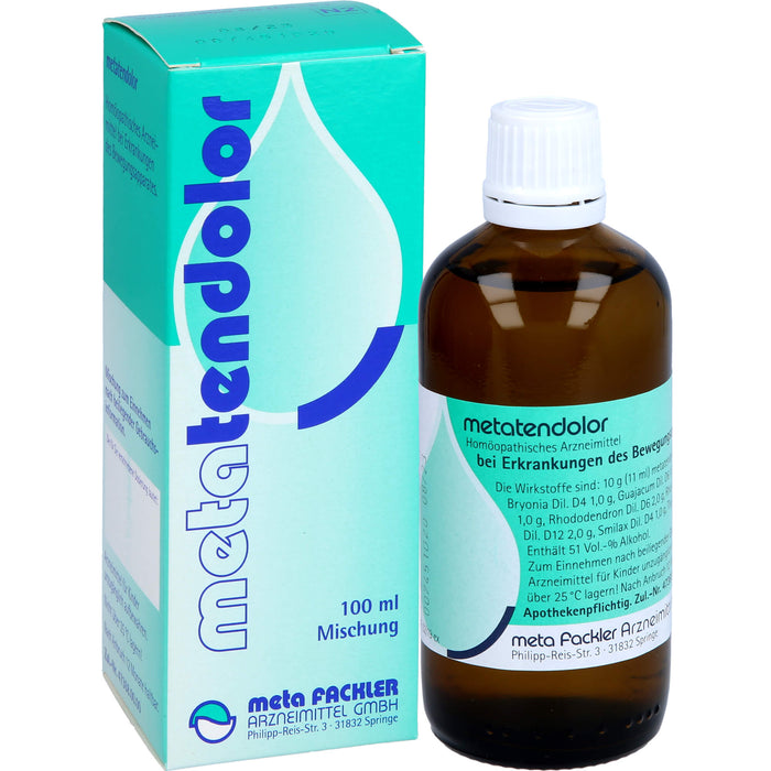 metatendolor Mischung bei Erkrankungen des Bewegungsapparates, 100 ml Solution