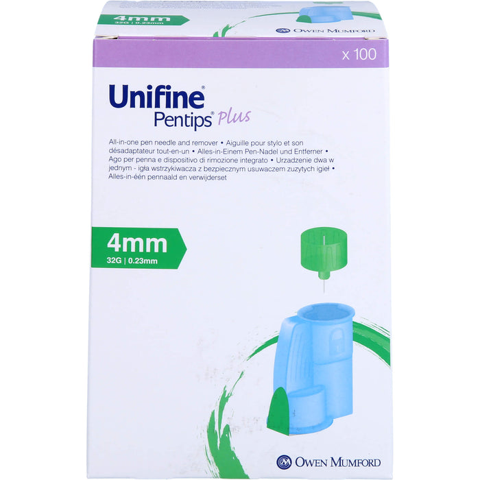Unifine Pentips Plus Alles-in-Einem Pen-Nadel und Entferner 4 mm 32G, 100 St. Kanülen