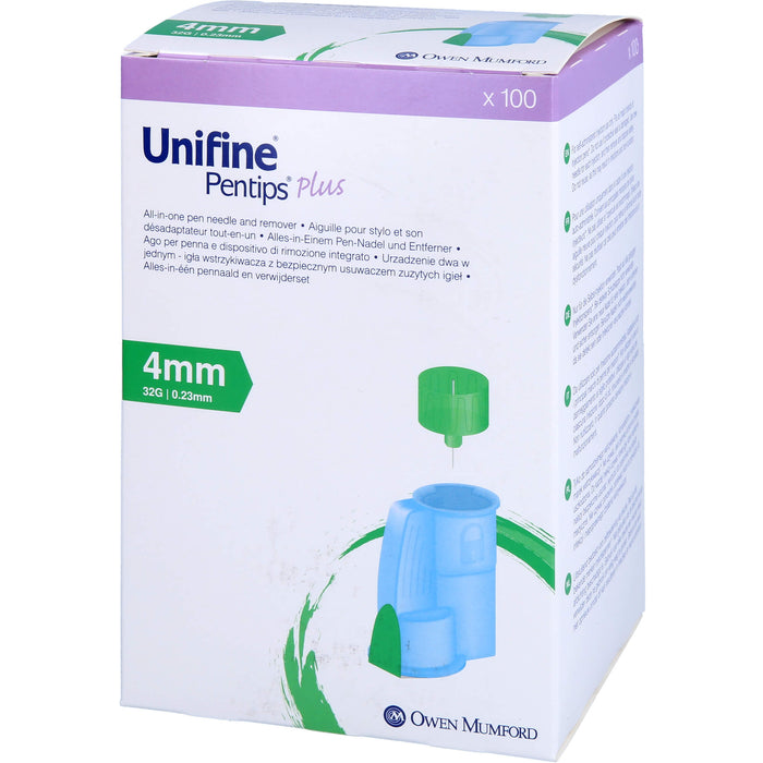 Unifine Pentips Plus Alles-in-Einem Pen-Nadel und Entferner 4 mm 32G, 100 pcs. Cannulas