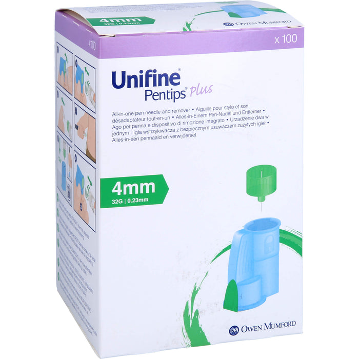 Unifine Pentips Plus Alles-in-Einem Pen-Nadel und Entferner 4 mm 32G, 100 pcs. Cannulas
