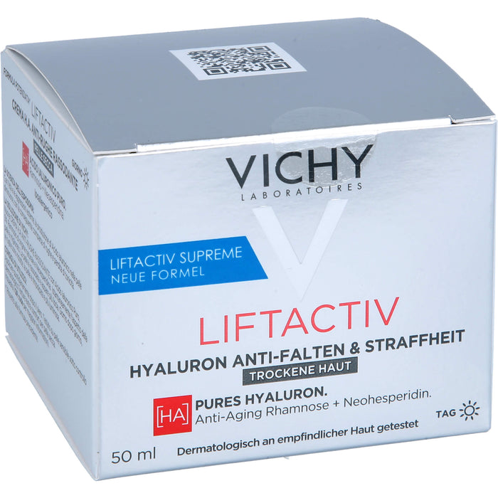 VICHY Liftactiv Hyaluron Anti-Falten & Straffheit Creme für trockene Haut, 50 ml Creme