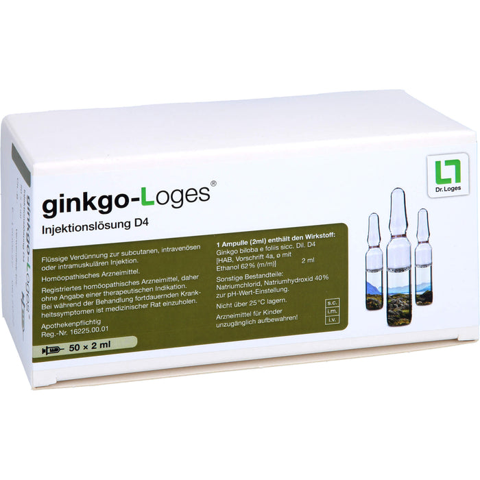 ginkgo-Loges Injektionslösung D4, 50X2 ml ILO