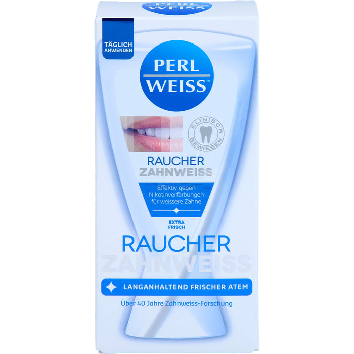PERLWEISS Raucher Zahnweiss gegen Nikotin-Verfärbungen, 50 ml Zahncreme
